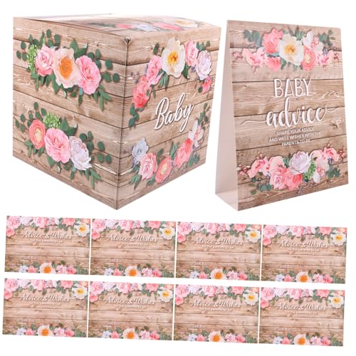 TOKIDNY 1 Satz Ratgeberkartenset Mit Blumenmotiv Babyparty-partykarten Babyvorhersagekarten Zubehör Für Babyparty-vorhersagespiele Enthüllt Partykarten Partyzubehör Papier von TOKIDNY