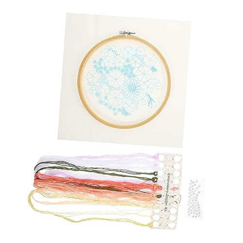 TOKIDNY 1 Satz Stickerei-Kit embroidery set Handarbeits-Set Blumen-Kit Kreuzstich-Set Pflanzen-Kit Handwerk für Starter-Nähset gezählte Kreuzstichpackungen für Erwachsene Plastik von TOKIDNY