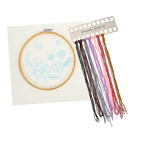 TOKIDNY 1 Satz Stickerei-Kit embroidery set Pflanzen-Cross-Kit Stickzubehör gestempeltes Stickset Kreuzstichmaterial Basteln für Erwachsene Kreuzstich-Set Stickmaterial-Set Plastik von TOKIDNY