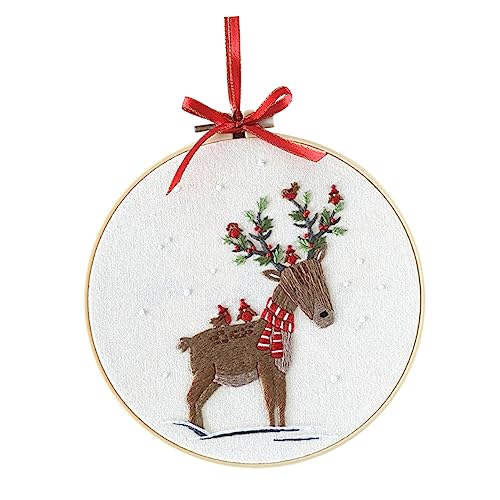 TOKIDNY 1 Satz Weihnachtskreuzstich Kreuztuch selber machen Aida-Stoff zum Sticken DIY embroidery kit weihnachten sticken handwerk werkzeug Weihnachtsstickstiche Baumwollkleidung von TOKIDNY