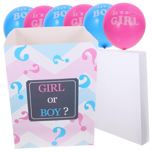 TOKIDNY Babyparty Tischdeko 1 Set Geschlecht Offenbaren Ballonbox Babyparty Deko Für Jungen Und Mädchen Gender Reveal Party Dekoration Luftballons Und Ballonbogen Neutralem Design von TOKIDNY