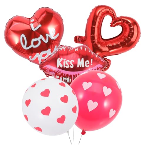 TOKIDNY 1 Set Hochzeitsballons Und Valentinstagsballons Herzform Dekoration Für Partys Romantische Feierlichkeiten Ideale Gestaltung Für Hochzeiten Und Valentinstag von TOKIDNY