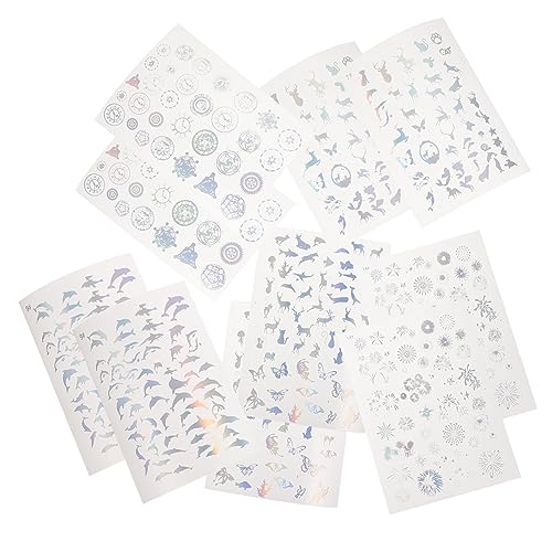 TOKIDNY 10 Blätter Epoxy-füller Epoxid-füller-anhänger Füllmaterialien Selber Machen Aufkleber Aus Scrapbooking-papier Selbstklebendes Aufkleber-etikett Etikettenaufkleber Plastik von TOKIDNY