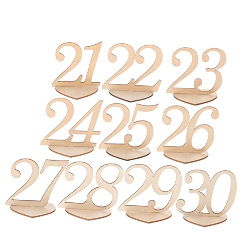 TOKIDNY 10 Stk Digitales Sitzbrett Tipi Empfangstischnummern Hochzeit Zeichen Klare Platten Hochzeitsplatzschild Tischnummern Dekoration Tischnummern Für Die Hochzeit Holz Khaki von TOKIDNY