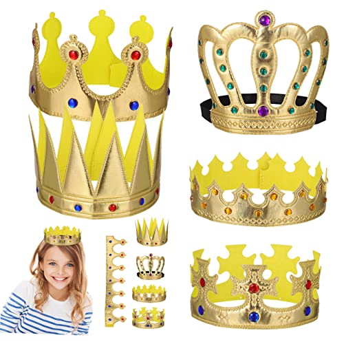 TOKIDNY 10 Stk Krone Prinzenkostüm für Jungen Kinderkostüme Prinzessinnen-Kuchendekorationen Foto-Requisiten für den Abschlussball Maskerade Dekorationen Strass-Tiara Tuch von TOKIDNY