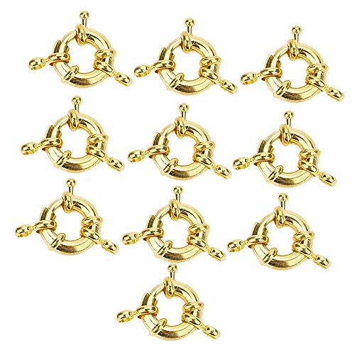 TOKIDNY 10 Stk Schmuckverschlüsse Charms- Halskette Mit Anhänger Mehrschichtige Halskette Armbandverschlüsse Und Verschlüsse Schmuck-gliederverschluss Halskettenverschluss Golden von TOKIDNY