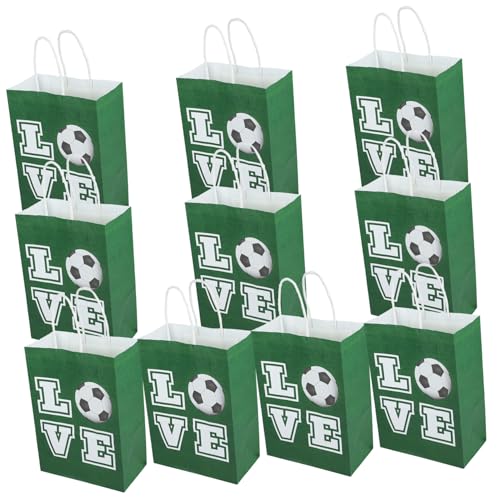 TOKIDNY 10 Stück Fußball Party Papiertüten Verpackungsbeutel Beutel Papiertüten Snackbeutel Snackbeutel Papier Geschenktüten Verpackungsbeutel Verpackungsbeutel Für von TOKIDNY