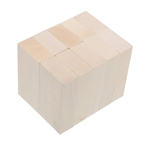 TOKIDNY 10 Stück Glatte Lindenholzbretter Unvollendete Holzblöcke Für DIY Bastelprojekte Perfekt Für Holzschnitt Kunst Und Modellbau von TOKIDNY