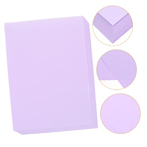 TOKIDNY 100 Blatt farbiges A4-Papier farbenfrohes Kartonpapier Schreibmaschinenpapier Bedrucken von Papiermaterialien kreativpapier faltpapier Origami-Druckpapier bunte Papiere Lavender von TOKIDNY