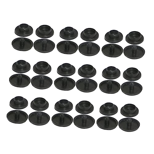 TOKIDNY 100 Sets T3 Kunststoff Druckknöpfe Schwarz Nähverschluss Für Bekleidung Basteln Und Accessoires Druckknopf Set Für Kleidung 12 Mm von TOKIDNY