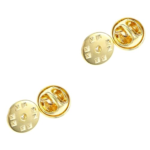 TOKIDNY 100 Stk Abzeichen Kupplung schmuck gemüseausstecher Pin clutch backs replacement Rückseiten aus Emaille Pin-Abzeichen Gold etiketten Metallstift zurück Insignia-Kupplung Golden von TOKIDNY