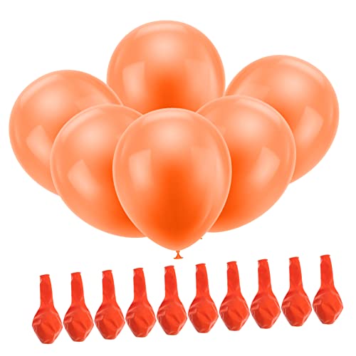 TOKIDNY 100 Stück Orangefarbene Luftballons Halloween Deko Luftballons Mehrfarbige Halloween Zubehör Humping Ballon Party Wanddekoration Halloween Luftballons Orangefarbene Kürbis von TOKIDNY