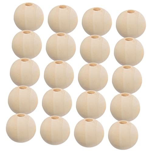 TOKIDNY 100st Holzperlen Lochen Perlen Zum Basteln Unvollendete Lose Perlen Girlande Diy Perlen Diy Schmuck Lose Perlen Diy Liefert Diy-perlen Natürliche Perlen Schmuckperlen von TOKIDNY