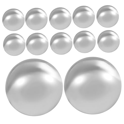 TOKIDNY 12 Stk Stahl Ball Massive Metallkugeln Lagerkugeln Massive Metallperlen Rollenkugellager Stahlbälle Kugellager Für Fahrräder Runde Perlen Präzisionskugeln Edelstahl 316 Silver von TOKIDNY