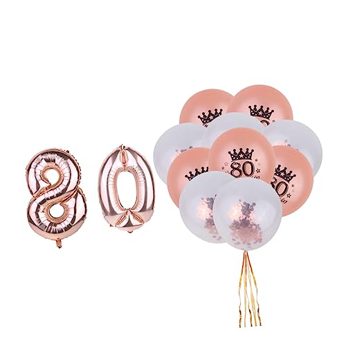 TOKIDNY 80. Geburtstag Ballon Set Latex Druck Party Dekorationen 12 Stücke Kit Decke Layout Liefert von TOKIDNY