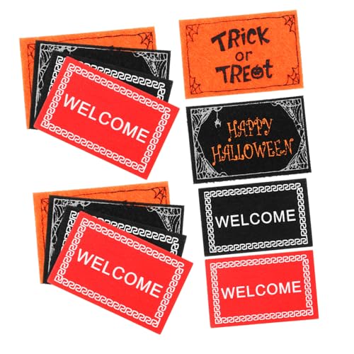 TOKIDNY 12 Stück Halloween Deko Bodenmatte Halloween Mini Teppich Halloween Puppenhaus Möbel Puppenhaus Miniatur Teppich Spuk Puppenhaus Zubehör Miniatur Bodenmatte Teppich von TOKIDNY