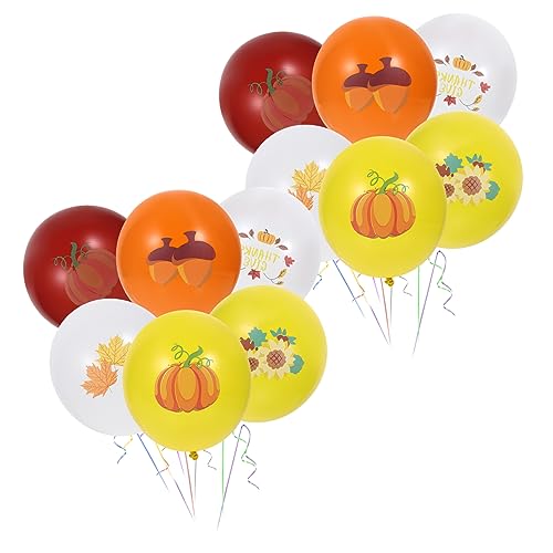 TOKIDNY 12St Thanksgiving-Ballons Luftballons fallen Thanksgiving-Luftballons Dekorationen Danksagungsballons party ballons partyballons Danke Ballons Ballon zum Erntedankfest Emulsion von TOKIDNY