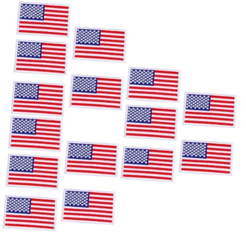 TOKIDNY 15 Stk Aufkleber amerikanische flagge patch Band mit amerikanischer Flagge Klebestreifen Taschenaufnäher Weiß von TOKIDNY