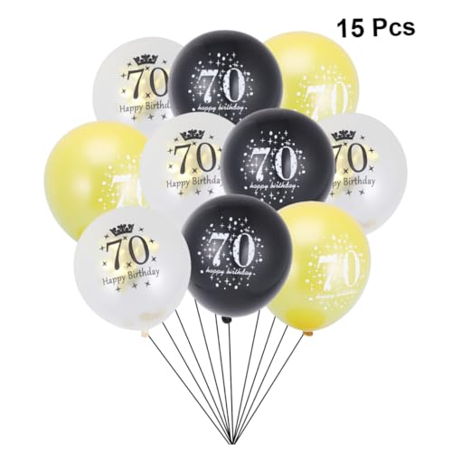 TOKIDNY 15 Stück Konfetti Luftballons Aus Naturlatex Bunte Dekoration Für Geburtstagsfeiern Jubiläen Und 70 Geburtstage Ideal Für Partys Und Besondere Anlässe von TOKIDNY