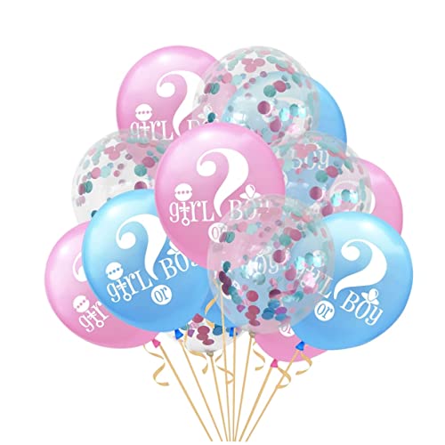 TOKIDNY 15 Stück Latex Ballons Für Geschlecht Offenbaren Partys 5 Blaue 5 Rosa Und 5 Gemischte Farb Pailletten Ballons Kreative Dekoration Für Shower Und Taufe von TOKIDNY