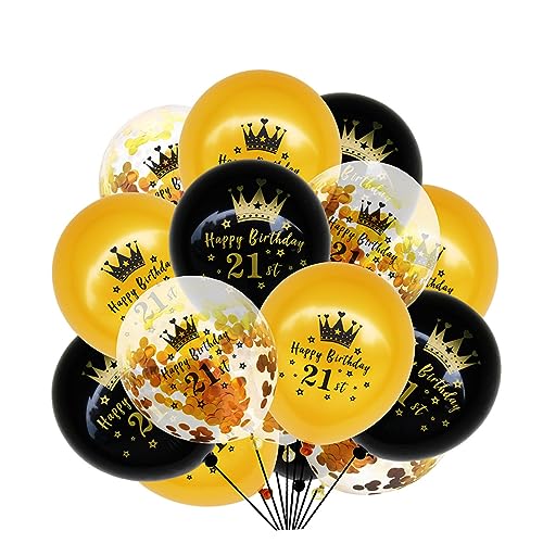 TOKIDNY 15 Stück Luftballons Mit Zahlendruck Und Konfetti Bunte Latex Luftballons Für Geburtstagsfeiern Ideal Für Kindergeburtstage Und Jubiläen von TOKIDNY