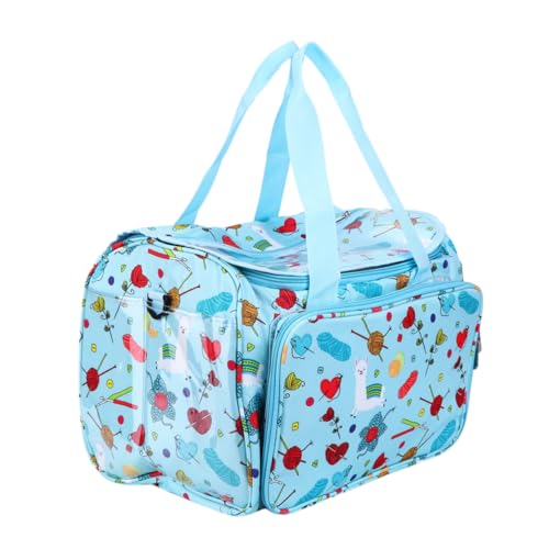 TOKIDNY 1Pc Oxford Tuch Wolle Garn Tasche Cartoon Gedruckt Für Häkelnadeln Und Stricknadeln Tragbare Handtasche Mit Kordelzug Perfekt Für Aufbewahrung Und Kreative Projekte von TOKIDNY