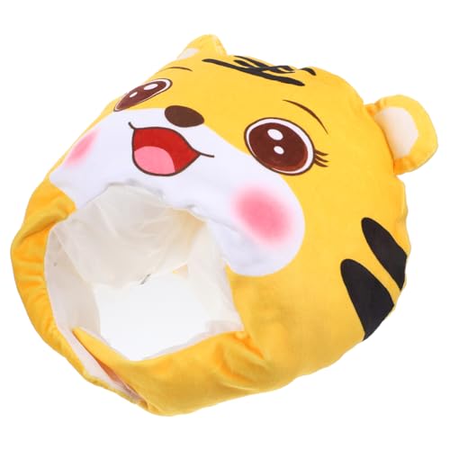 TOKIDNY 1Stk Tiger Kopfbedeckung Hut tiermütze tierkostüme Gelbe Tiger Kopfbedeckung Hut für Kinder Tier-Cosplay Tigerfigur Partyhut für das neue Jahr Party-Kopfschmuck PP Baumwolle Yellow von TOKIDNY