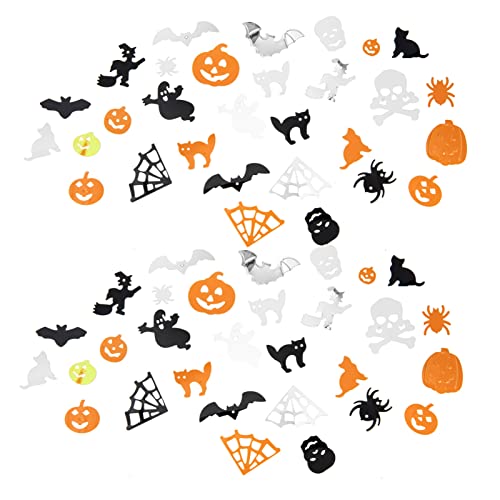 TOKIDNY 2 Halloween Pailletten Tischdekoration Für Party Halloween-Party-dekor Halloween-Party-tischstreuung Partytisch Halloween-glitzerstreuungen Streuungen Für Halloween Hausbedarf PVC von TOKIDNY