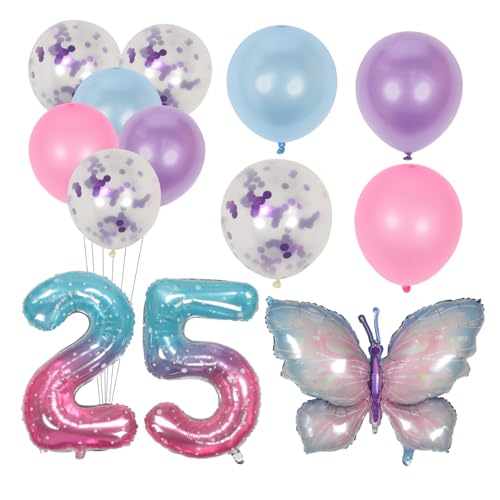 TOKIDNY 2 Sätze Bunte Aluminiumfolie Geburtstagsballons Dekorationsset Mit Happy Birthday Partyballons Für Kindergeburtstag Wiederverwendbare Luftballons Für Festliche Anlässe von TOKIDNY