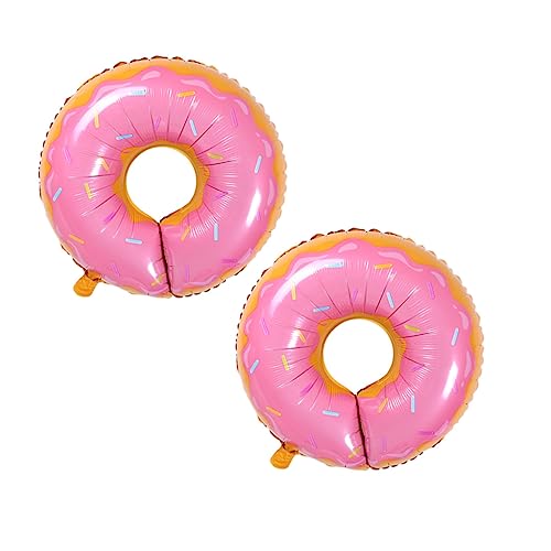 TOKIDNY 2 Stück Rosa Donut Folienballons Mylar Luftballons Für Geburtstag Hochzeit Und Party Dekoration Perfekte Ergänzung Für Festliche Anlässe von TOKIDNY