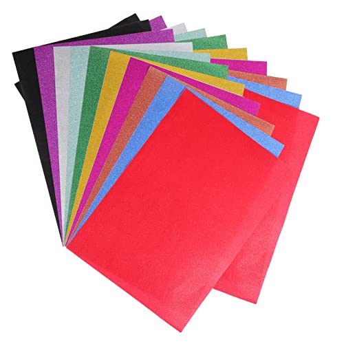 TOKIDNY 20 Blatt Selbstklebendes Farbiges Glitzerpapier Für Bastelprojekte Hochwertiges Bastelpapier Verschiedenen Farben Für Kreative DIY Ideen Und Papierblumen Gestalten von TOKIDNY