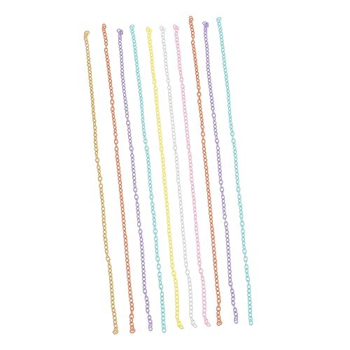 TOKIDNY 20 Stk Kunststoffkette Diy Liefert Bastelkette Schmuckkettenverbinder Geschmücktes Zubehör Visierzubehör Lanyard-zubehör Gliederkette Kabelketten Für Schmuck Gelbes Zubehör Plastik von TOKIDNY