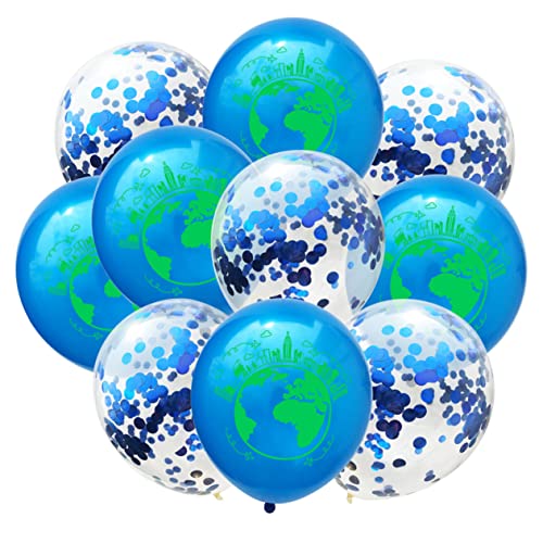 TOKIDNY 20 Stück 12 Latexballons Erde Ballons Folienballons feier folienballon Ballons Dekoration world map deckenverkleidung gebutagsdeko Partyballons Geburtstagsverzierung Blue von TOKIDNY