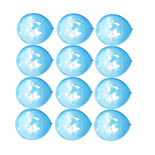 TOKIDNY 20 Stück 12 Partyballons Erde Ballons Feier Folienballon Weiße Blaue Luftballons Perlmuttartiger Ballon Fotokabinen-ballon Blauer Ballon Latexballons Sky-blue von TOKIDNY