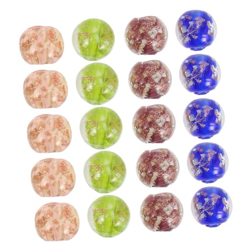 TOKIDNY 20 Stück Fluoreszierende Glasperlen 10 Mm Großes Loch Runde Charms Gemischten Farben Für Die Schmuckherstellung Ideal Zum Selbermachen Von Armbändern Und Halsketten von TOKIDNY