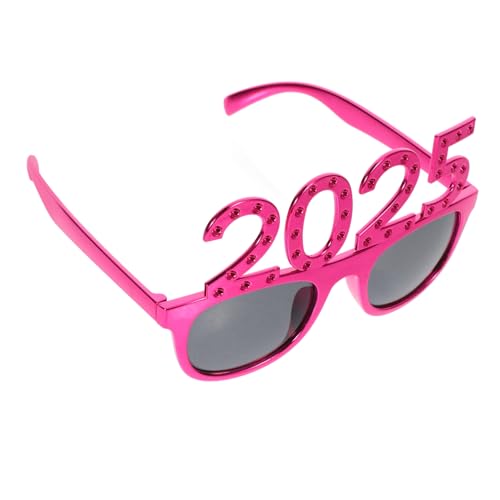 TOKIDNY 2025 Halloween-Sonnenbrille frohes neues jahr brille Neuartige Sonnenbrille Partybrillen -Neujahr-Brille Lustige Party-Brille lustige Tanzbrille Neujahrsvorräte Stk Rosy von TOKIDNY