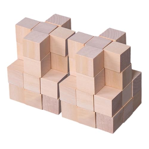 TOKIDNY 250 Stück Quadratischer Holzblock Leere Holzblöcke Kinderblockspielzeug Würfel Block Spielzeug Kleine Holzwürfel Spielzeug Aus Holzblöcken Holzwürfel Bauen Kiefernholz von TOKIDNY