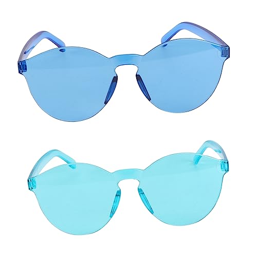 TOKIDNY 2St Gläser Neuheitsbrille transparente Sonnenbrille Retro-Dekor geformte Sonnenbrille vintage sonnenbrille retro sonnenbrille hochzeitsdeko Festivalbrille kreative Brillen Plastik von TOKIDNY