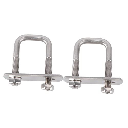 TOKIDNY 2St Schraube Dämpfer schlauchklemmen pipe clamp schrauber шуруповёрт strapazierfähige Gurtklemmen rechtwinklige Schrauben schraubendämpfer aus edelstahl quadratische Klemme Silver von TOKIDNY