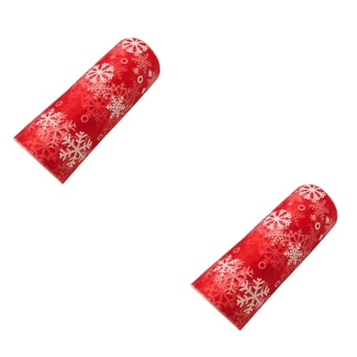 TOKIDNY 2St geschenkband weihnachtsgeschenke für weihnachtsmuffel christmas weihnachtspräsente Weihnachtsschleife Tüll Schleifen, die rot einwickeln Weihnachten Tüll Schnee von TOKIDNY