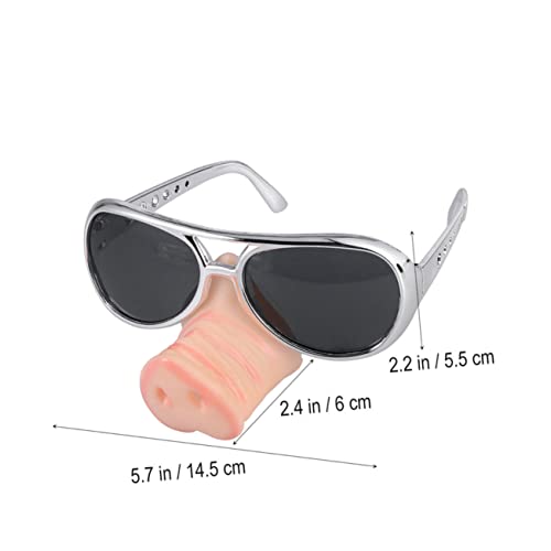 TOKIDNY 2St lustige Brille tierkostüme faschingsbrille witzige brillen partygläßer dritte lustige kinderbrille Dekor Sonnenbrille schnapsgläser Brille mit Schweinenase Cosplay-Party-Brille von TOKIDNY