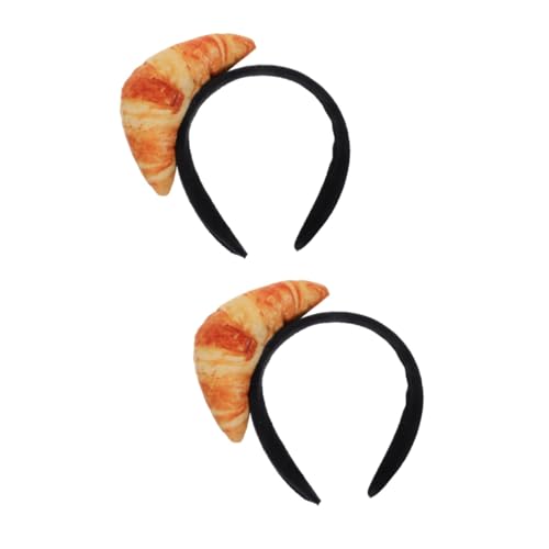 TOKIDNY 2st Croissant-stirnband Cosplay-requisite Blase Stirnband Spa-stirnband Neuartiges Food-haarband Essen Stirnband Cosplay-kostüm Simulations-lebensmittel-stirnbänder Stoff von TOKIDNY