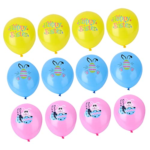 TOKIDNY Ostern Luftballons Mit Cartoon Motiven Bunte Latex Ballons Für Party Dekoration Pink Und Perfekt Für Ostern Jubiläen Und Feierlichkeiten von TOKIDNY