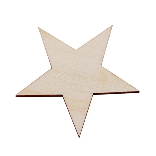 TOKIDNY 300st Sternverzierung Aus Holz Baumschmuck Zum Aufhängen Sternverzierung Selber Machen Tischstreuung Tischsternverzierung Unvollendete Weihnachtsausschnitte Sternenschmuck Bambus von TOKIDNY