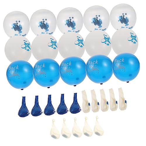 TOKIDNY 30st Ballonanzug Schulbusdekorationen Transparente Luftballons Dekorative Luftballons Klare Luftballons Blaue Dekorationen Blaue Luftballons Transparenter Ballon Emulsion von TOKIDNY