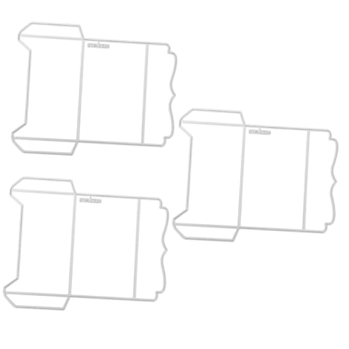 TOKIDNY 3st Briefumschlagschneider Prägeschablone Prägemappen Hintergrund-stanzformen Stanzformen Für Briefumschläge Briefumschlagstanzungen Stanzformen Schablone Kohlenstoffstahl Silver von TOKIDNY