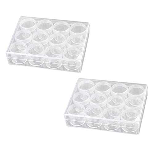 TOKIDNY 4 Sätze für Teile Perlen für Schmuck Korn ringaufbewahrungs box aufbewahrung box Kreuzstichfaden-Organizer Abs Transparent von TOKIDNY