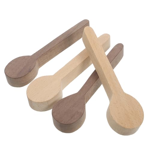 TOKIDNY 4 Stück Holzlöffel spoon set kochlöffelset holzwerkzeug Handwerksmaterialien bastelmaterial Materialien zum Schnitzen von Löffeln Kochlöffel-Form handgefertigte Löffel Zubehör von TOKIDNY