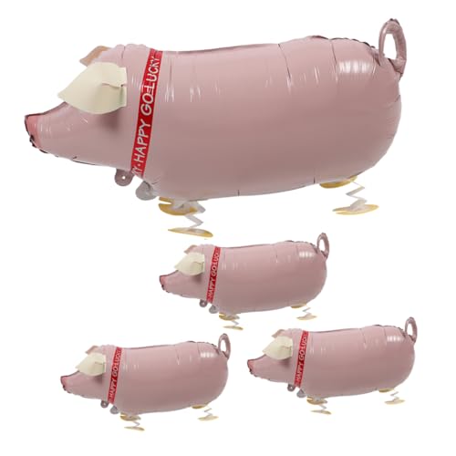 TOKIDNY 4 Stück Piggy-Aluminiumfolienballon luftballons geburtstagsdekoration Ballons für Ballontiere Dekorationen für Schweinegeburtstagsfeiern Ballon Tierballons Bauernhof Ballons von TOKIDNY