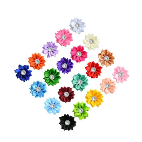 TOKIDNY 40st Farbige Blumenverzierung Blumendekorationen Blumenanhänger Nähen Gefälschte Schleifenblume Konfetti Auf Den Hochzeitstisch Streuen Chiffonblumen Selber Machen Stoffblumen von TOKIDNY